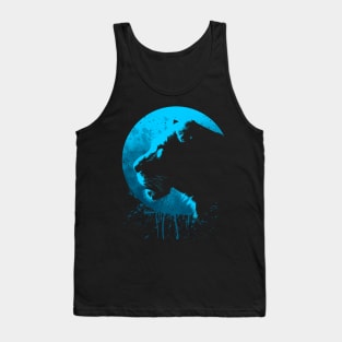 Lion Blue circle Tank Top